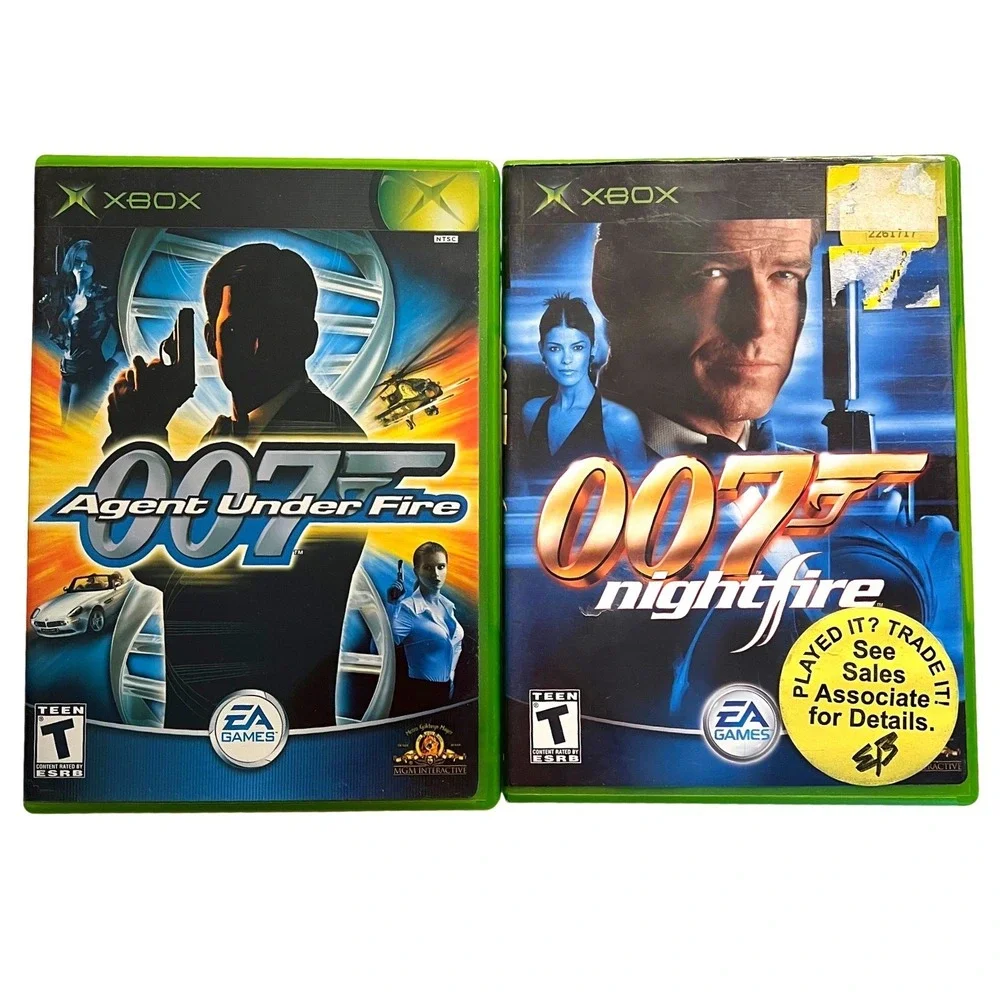 James Bond 007 Xbox Game Bundle Agent Under Fire and Nightfire EA Games Original